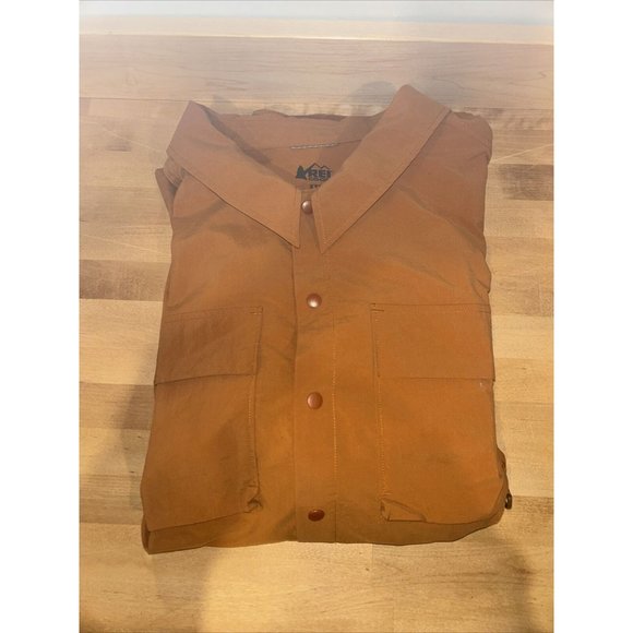 REI Co-op Size XXL Men's Long Sleeve Button Up Shirt Vented Fishing Hiking Brown - Picture 8 of 8